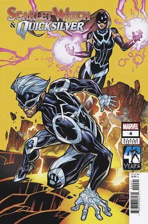Scarlet Witch & Quicksilver #4 CHAD HARDIN BLACK COSTUME cover