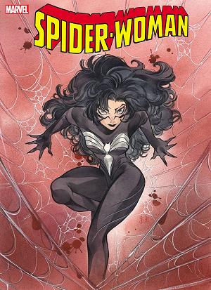 Spider-Woman #7 PEACH MOMOKO BLACK COSTUME cover