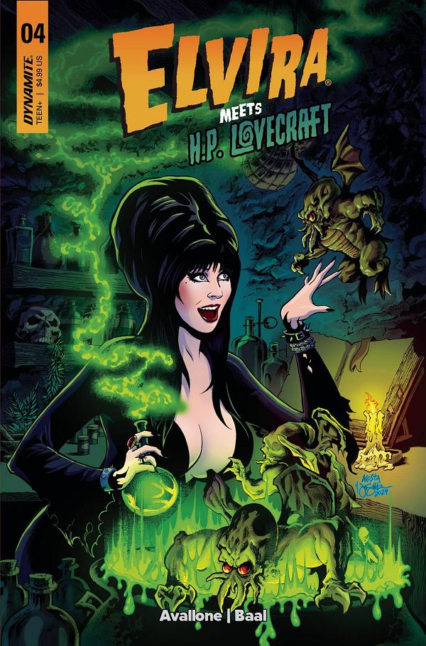 Elvira Meets Hp Lovecraft #4 cover by Dave Acosta