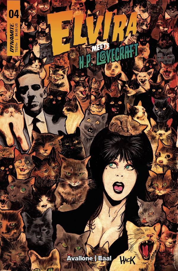 Elvira Meets Hp Lovecraft #4 variant cover by Robert Hack