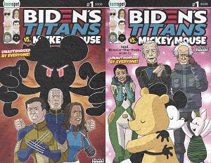 Bidens Titans Vs Mickey Mouse (Unauth) #1 CVR F HOLOFOIL FLI cover
