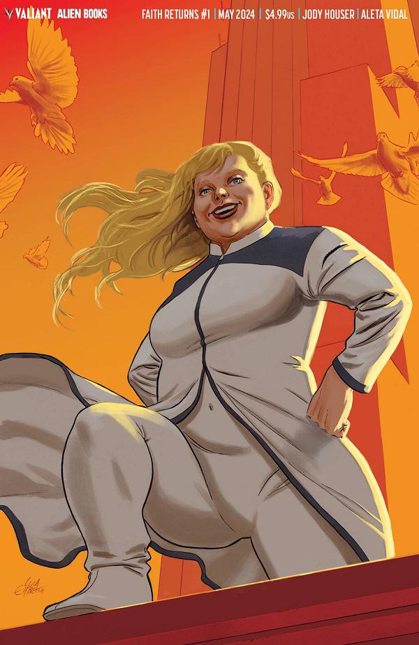 Faith Returns #1 variant cover by Luca Erbetta