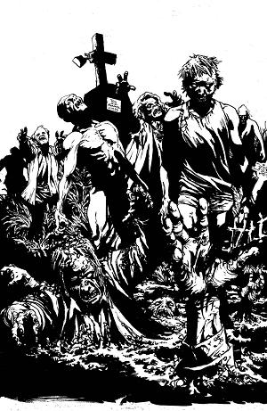 Night Of The Living Dead Kin #1 CVR D MARTINEZ B&W LTD ED cover