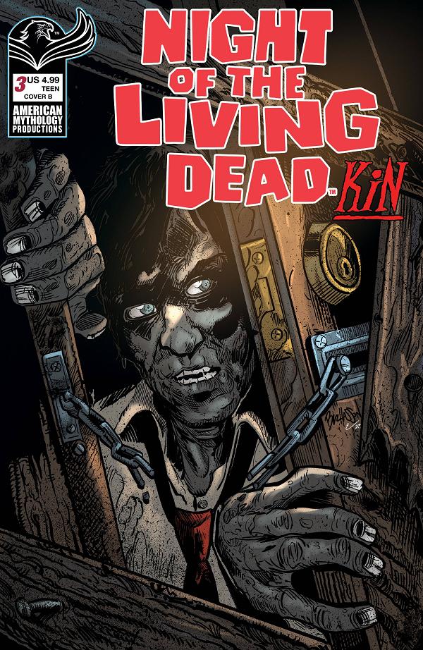 Night Of The Living Dead Kin #3 variant cover by Buz Hasson