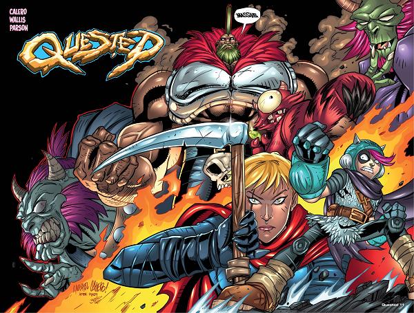 Quested Season 2 #1 variant cover by Michael Calero