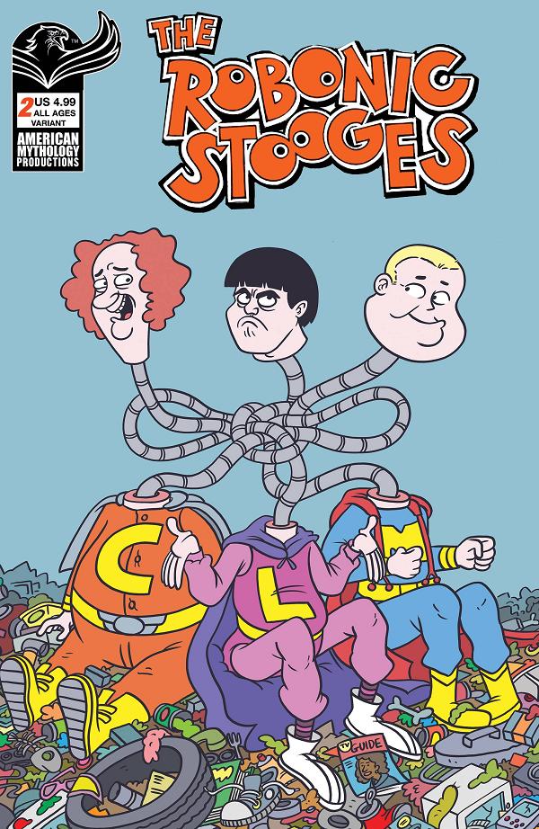 Robonic Stooges Fantastic Fools #2 variant cover by Dean Rankine