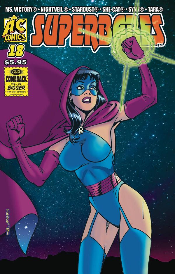 Superbabes Starring Femforce #18 cover by Mark & Stephanie Heike