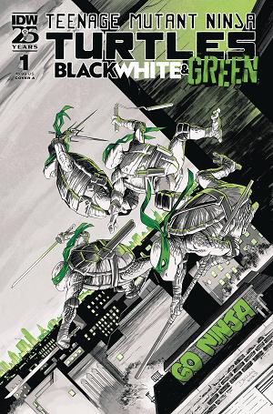 Tmnt Black White & Green #1 CVR A SHALVEY cover