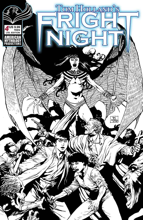 Tom Hollands Fright Night #4 CVR D VIRGIN B&W LTD ED cover