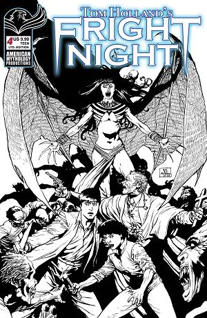 Tom Hollands Fright Night #4 CVR D VIRGIN B&W LTD ED cover