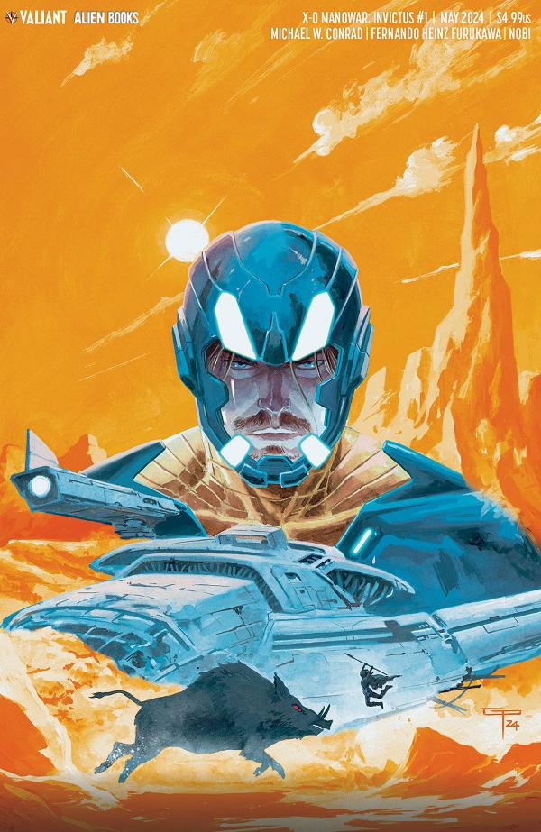 X-O Manowar Invictus #1 variant cover by German Peralta