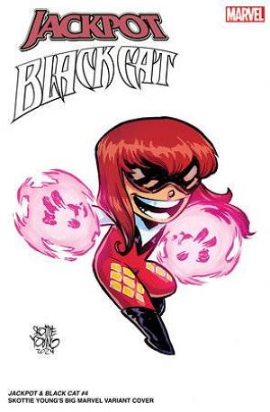 Jackpot & Black Cat #4 SKOTTIE YOUNG BIG MARVEL cover