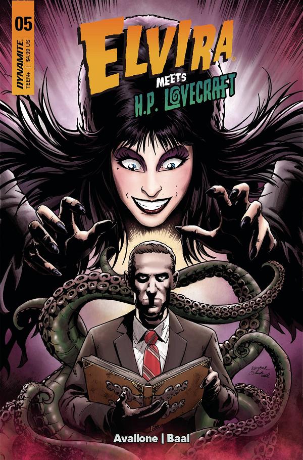 Elvira Meets Hp Lovecraft #5 variant cover by Kewber Baal
