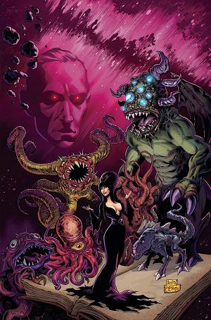 Elvira Meets Hp Lovecraft #5 CVR E ACOSTA LTD VIRGIN cover