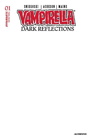 Vampirella Dark Reflections #1 CVR H BLANK AUTHENTIX cover