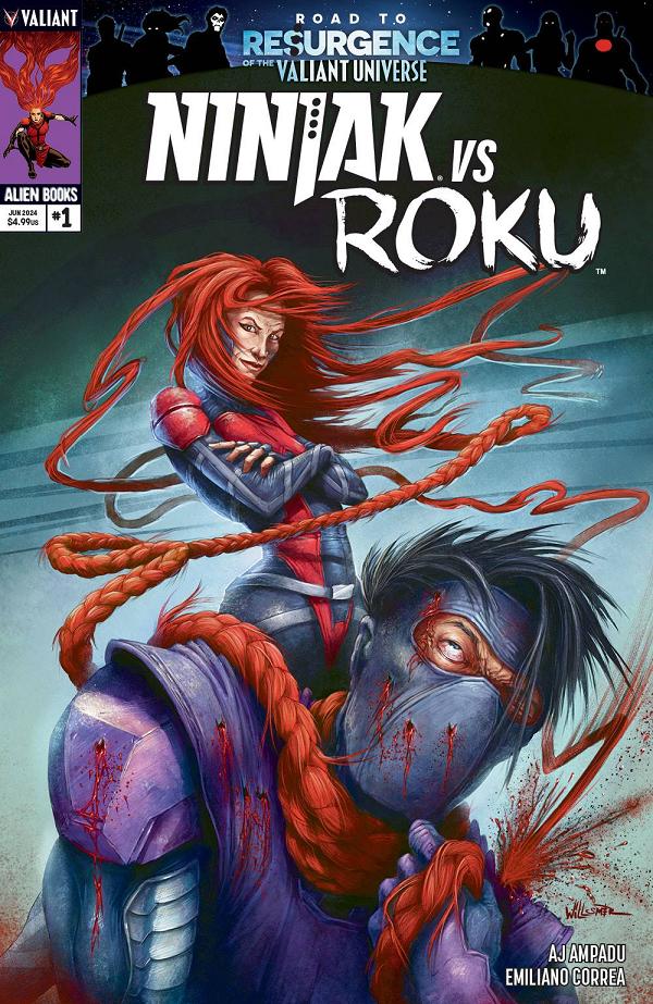 Ninjak Vs Roku #1 variant cover by Toby Willsmer