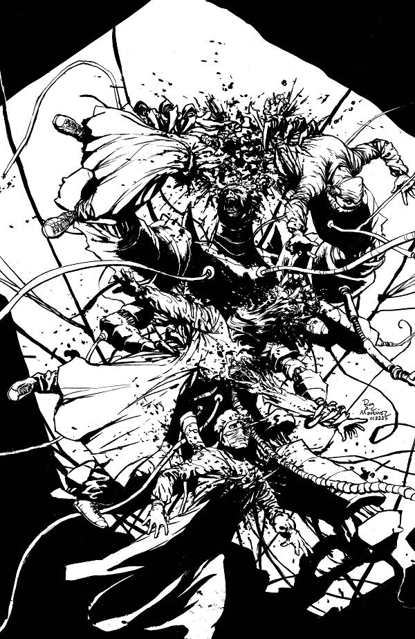 Bloody Parts #1 CVR C MARTINEZ B&W LTD VIRGIN 1/350 (MR) cover