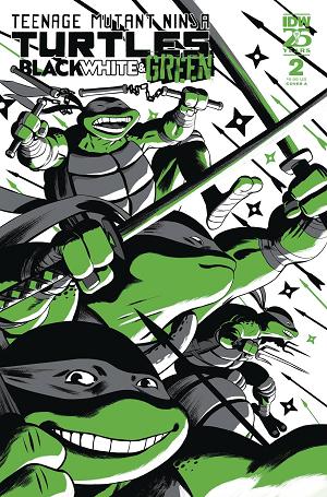 Tmnt Black White & Green #2 CVR A RODRIGUEZ cover