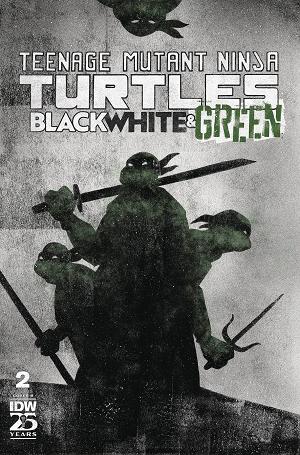 Tmnt Black White & Green #2 CVR B LOVE cover