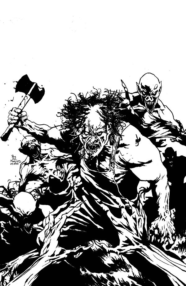 Victor Crowleys Hatchet Halloween Tales V #1 variant cover by Buz Hasson