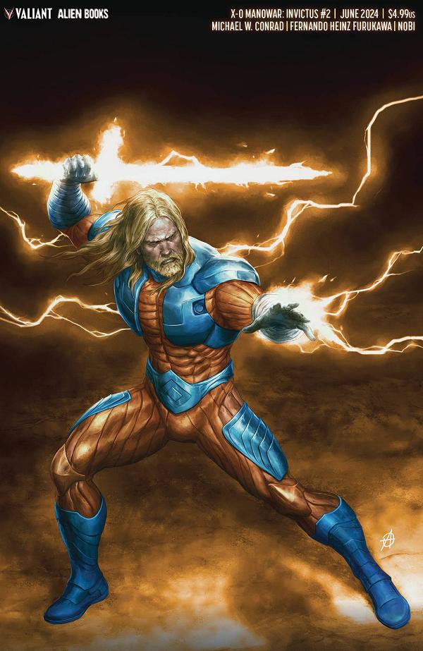 X-O Manowar Invictus #2 variant cover by Agustin Alessio