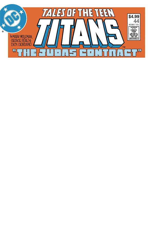 Tales Of The Teen Titans #44 CVR C FACSIMILE CVR C BLANK cover