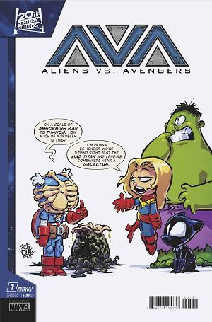 Aliens Vs Avengers #1 SKOTTIE YOUNG cover