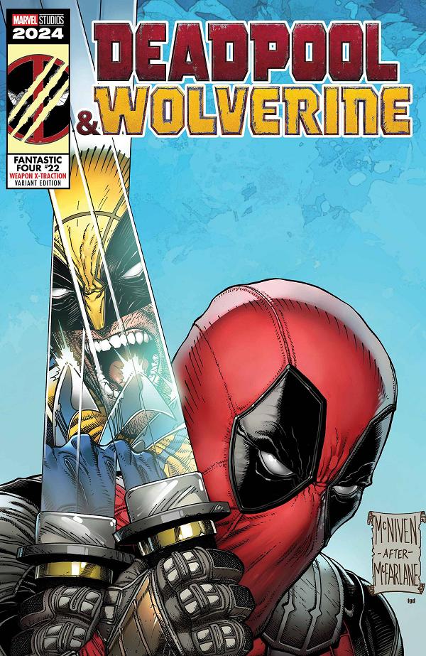 Fantastic Four #22 DEADPOOL WOLVERINE WEAPON X-TRACTION cover