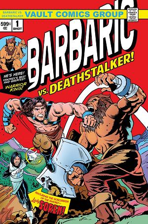 Barbaric Vs Deathstalker #1 CVR F CVR F VAULT VINTAGE PREMIUM cover
