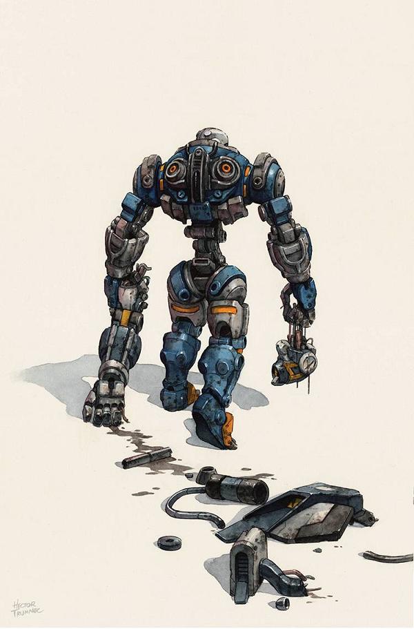 Astrobots #1 cover by Hector Trunnec