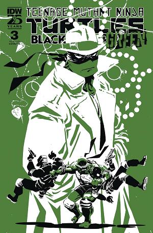 Tmnt Black White & Green #3 CVR B ROSSMO cover