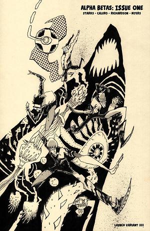 Alpha Betas #1 (OF 4) B&W MAHFOOD LAUNCH cover