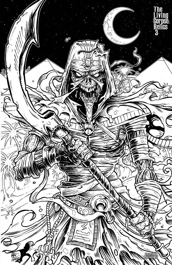 Living Corpse Relics #3 cover by Buz Hasson