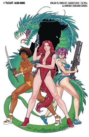 Ninjak Vs Roku #3 CVR B ORTIZ SWIMSUIT cover