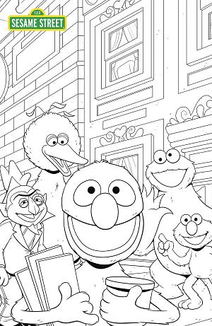 Sesame Street #1 CVR C COLORING BOOK SKETCH cover