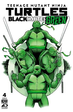 Tmnt Black White & Green #4 CVR B GARBETT cover