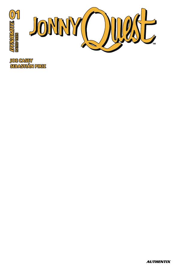 Jonny Quest #1 variant cover by Blank Cover