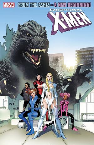 Exceptional X-Men #1 LEINIL YU GODZILLA cover