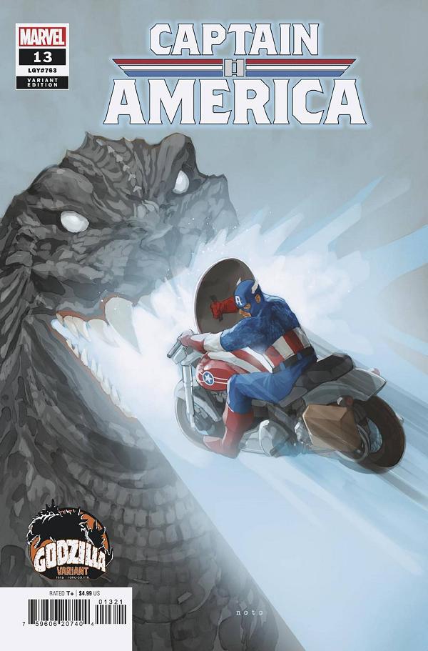 Captain America #13 PHIL NOTO GODZILLA cover