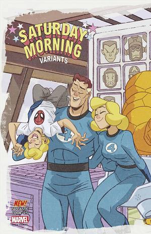 Fantastic Four #25 GALLOWAY SATURDAY MORNING CONNECT cover