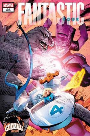 Fantastic Four #25 GREG LAND GODZILLA cover