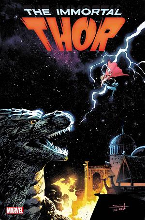 Immortal Thor #15 JONAS SCHARF GODZILLA cover