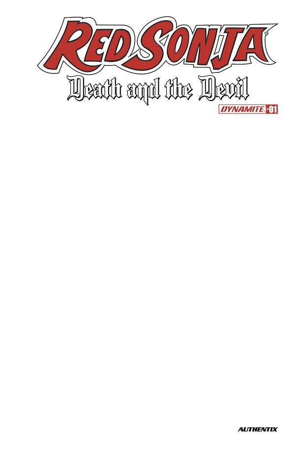 Red Sonja Death And The Devil #1 variant cover by Blank Cover