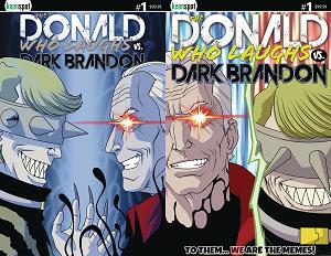 Donald Who Laughs Vs Dark Brandon #1 CVR G METAL FLIP CVR cover