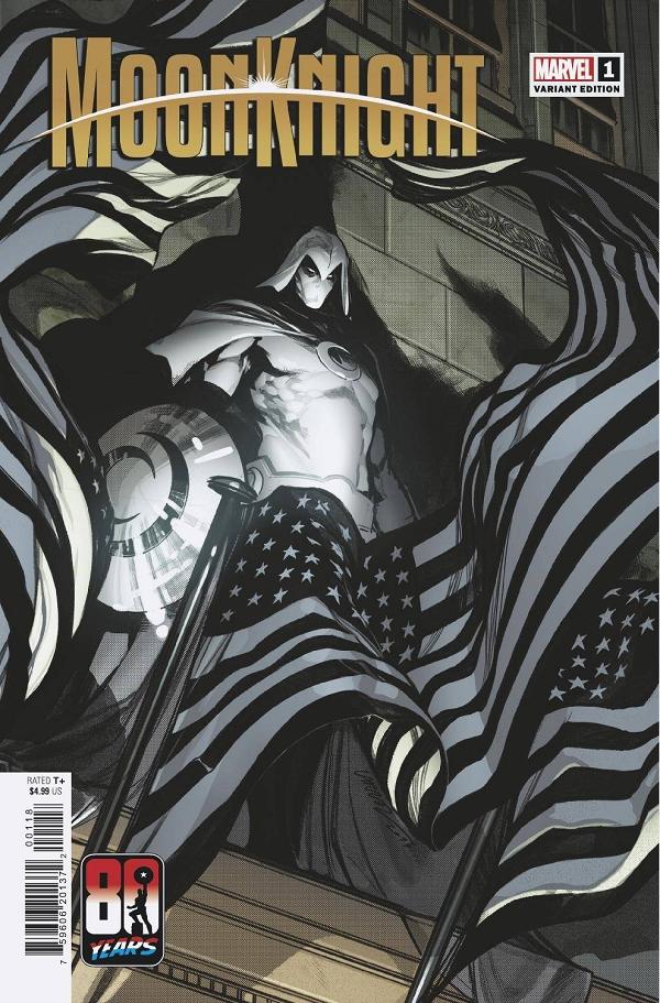 Moon Knight #1 LARRAZ CAPTAIN AMERICA 80TH cover