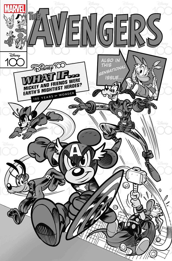 Amazing Spider-Man #17 DISNEY100 B&W 100 COPY INCV cover