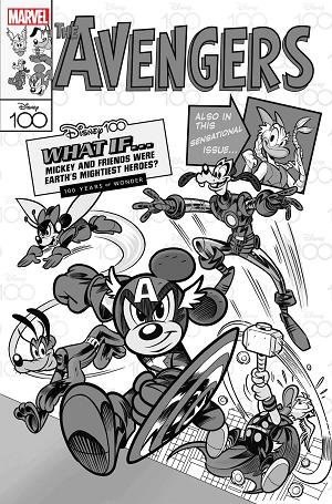 Amazing Spider-Man #17 DISNEY100 B&W 100 COPY INCV cover