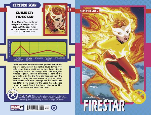 X-Men #17 DAUTERMAN TRADING CARD cover