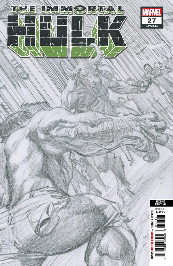 Immortal Hulk #27 2ND PTG ALEX ROSS cover