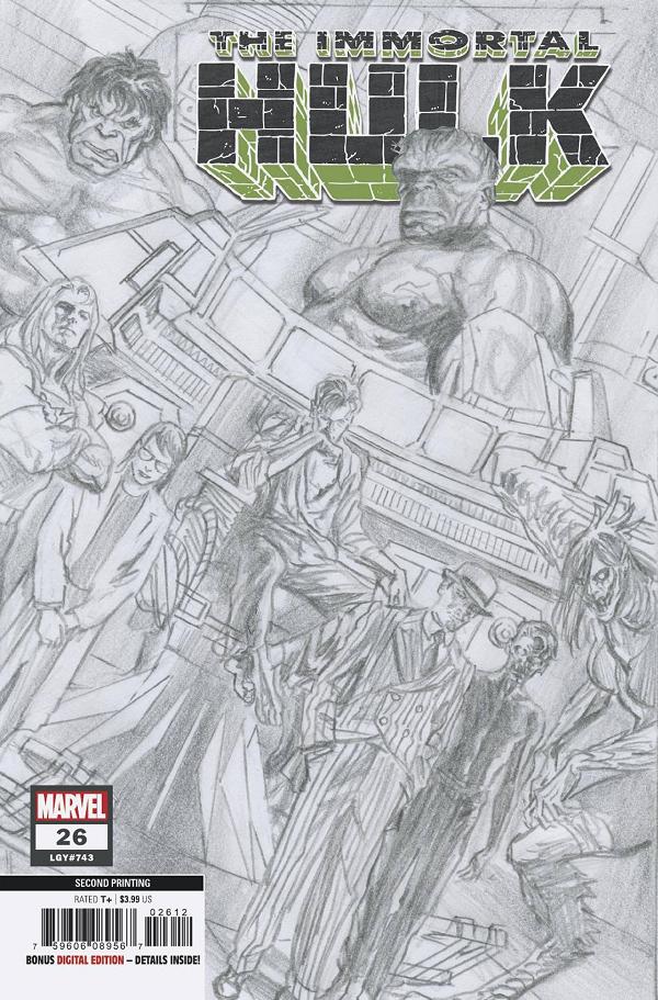 Immortal Hulk #26 2ND PTG ALEX ROSS cover